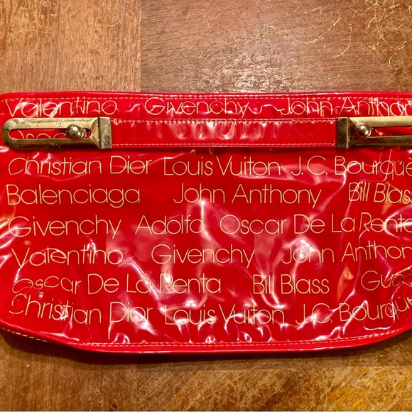 VINTAGE RED VINYL BAG! A Studio 54 Relic! EUC! - Picture 5 of 10